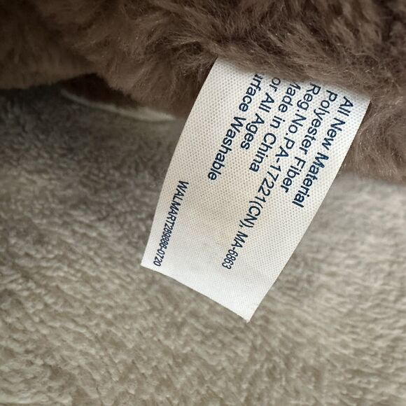 Walmart Sitting Brown Rhino Red Bow Plush 16” Stuffed Animal Toy - Picture 4 of 6